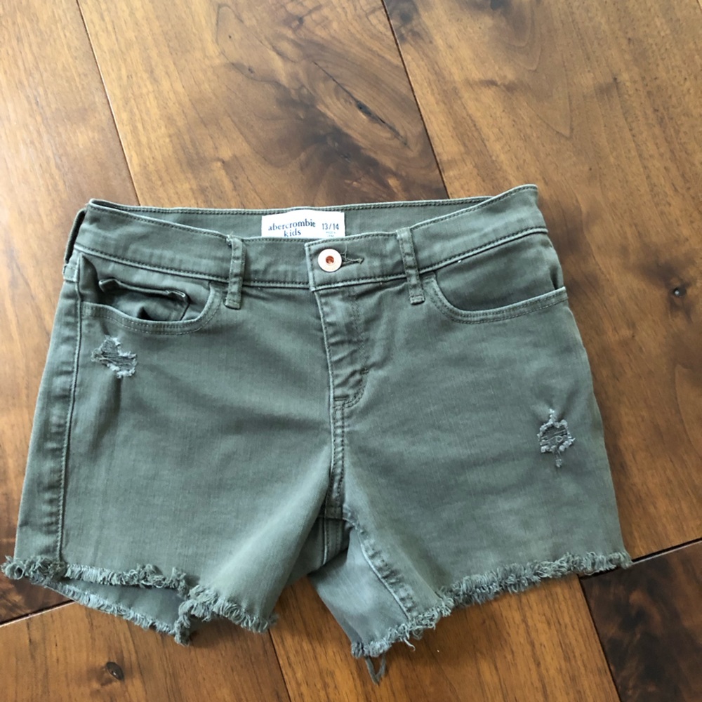 Abercrombie kids dark army green jean short